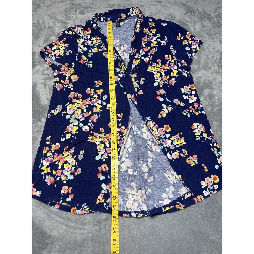 Cable & Guage silky soft womens floral blouse sz PL cottage fairy party Y2K - Picture 7 of 8